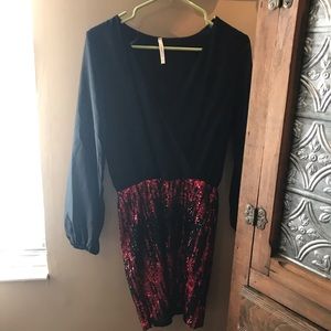 Black and red dress